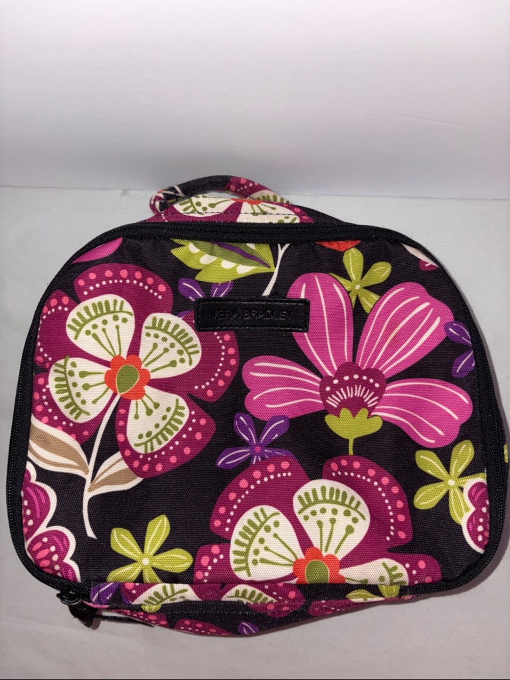 Vera Bradley lighten up lunchbox purple punch insulated bag zip around tote